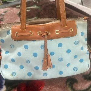 Dooney & Bourke ~ Sky Blue TASSEL TOP ZIP